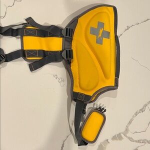 Yellow Dog Life Jacket with Reflective Cross Detail